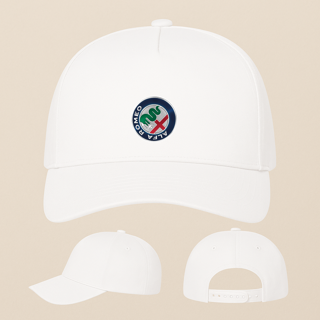Alfa Romeo Car Five Panel Twill Snapback Cap